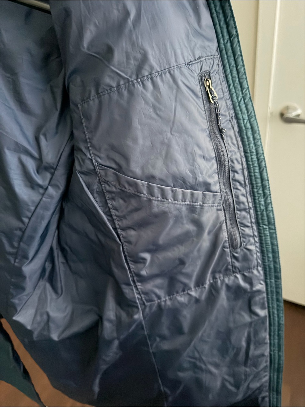 Eddie Bauer Teal Hooded Packable Quilted Puffer Coat - Picture 7 of 7